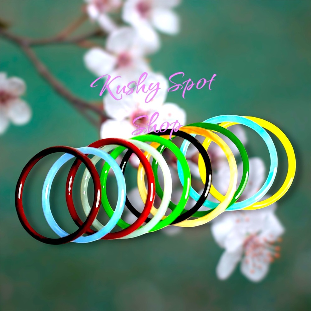 New Jade Bangles Thin Available In Diff Colors Sz… - image 1